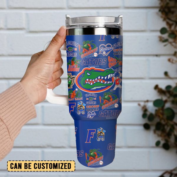 Florida Gators Baseball NCAA Sport Custom Stanley Quencher 30oz-40oz Stainless Steel Tumbler Hot And Cold Tumbler - Image 2