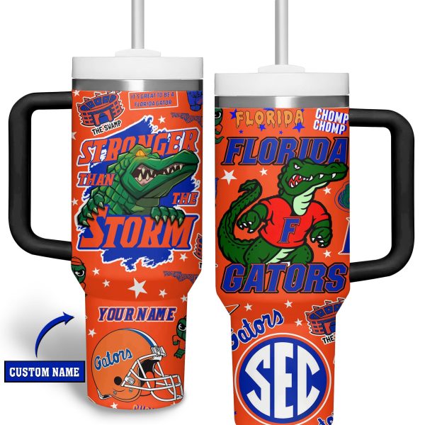 Florida Gators NCAA Custom Stanley Quencher 30oz-40oz Stainless Steel Tumbler Hot And Cold Tumbler