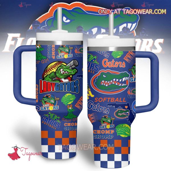 Florida Gators Softball NCAA Custom Stanley Quencher 30oz-40oz Stainless Steel