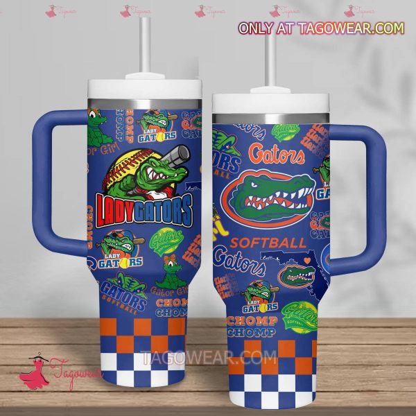 Florida Gators Softball NCAA Custom Stanley Quencher 30oz-40oz Stainless Steel - Image 2
