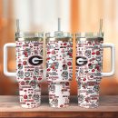 Georgia Bulldogs NCAA Sports Custom Stanley Quencher 30oz-40oz Stainless Steel Tumbler Hot And Cold Tumbler