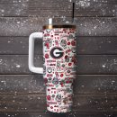 Georgia Bulldogs NCAA Sports Custom Stanley Quencher 30oz-40oz Stainless Steel Tumbler Hot And Cold Tumbler