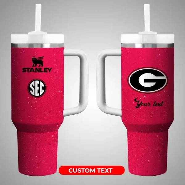 Georgia Bulldogs NCAA Custom Stanley Quencher 30oz-40oz Stainless Steel