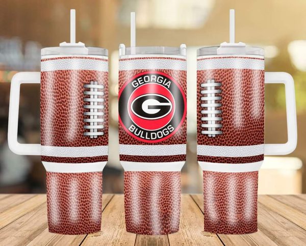 Georgia Bulldogs Football Team NCAA Custom Stanley Quencher 30oz-40oz Stainless Steel