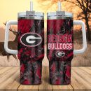 Georgia Bulldogs NCAA Hunting Custom Stanley Quencher 30oz-40oz Stainless Steel Tumbler Hot And Cold Tumbler