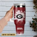 Georgia Bulldogs Football NCAA Sport Custom Stanley Quencher 30oz-40oz Stainless Steel Tumbler Hot And Cold Tumbler