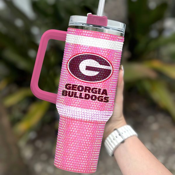 Georgia Bulldogs NCAA Custom Stanley Quencher 30oz-40oz Stainless Steel Tumbler Hot And Cold Tumbler