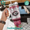 Georgia Bulldogs NCAA Custom Stanley Quencher 30oz-40oz Stainless Steel Tumbler Hot And Cold Tumbler