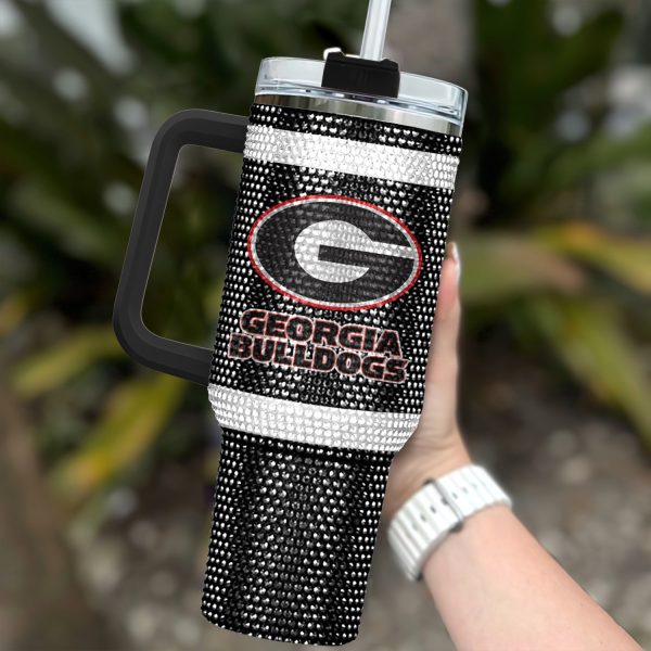 Georgia Bulldogs NCAA Custom Stanley Quencher 30oz-40oz Stainless Steel Tumbler Hot And Cold Tumbler