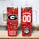 Georgia Bulldogs NCAA Custom Stanley Quencher 30oz-40oz Stainless Steel Tumbler Hot And Cold Tumbler