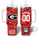 Georgia Bulldogs NCAA Custom Stanley Quencher 30oz-40oz Stainless Steel Tumbler Hot And Cold Tumbler