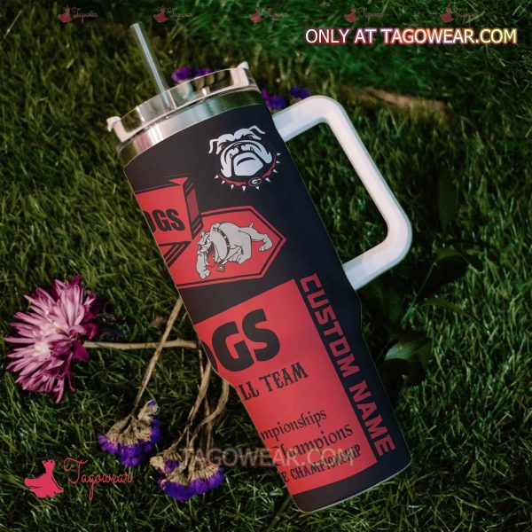 Georgia Bulldogs Basketball Team NCAA Custom Stanley Quencher 30oz-40oz Stainless Steel - Image 2