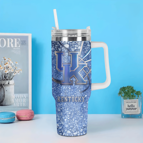 Kentucky Wildcats NCAA Custom Stanley Quencher 30oz-40oz Stainless Steel Tumbler Hot And Cold Tumbler - Image 2