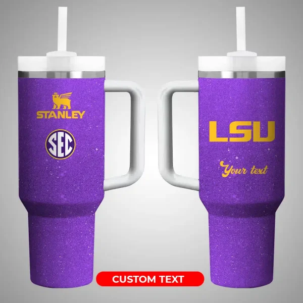 LSU Tigers NCAA Custom Stanley Quencher 30oz-40oz Stainless Steel