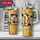 NCAA LSU Tigers Mickey And Minnie Couple Custom Stanley Quencher 30oz-40oz Stainless Steel Tumbler Hot And Cold Tumbler