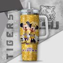 NCAA LSU Tigers Mickey And Minnie Couple Custom Stanley Quencher 30oz-40oz Stainless Steel Tumbler Hot And Cold Tumbler