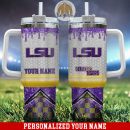LSU TIGERS Glitter NCAA Custom Stanley Quencher 30oz-40oz Stainless Steel Tumbler Hot And Cold Tumbler
