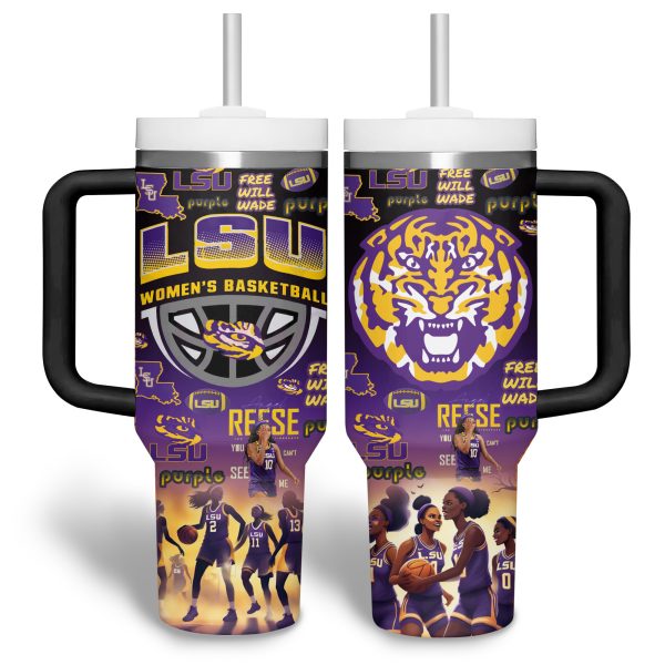 LSU Tigers baseball NCAA Custom Stanley Quencher 30oz-40oz Stainless Steel Tumbler Hot And Cold Tumbler - Image 2