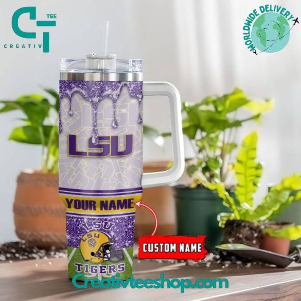 LSU Tigers NCAA Custom Stanley Quencher 30oz-40oz Stainless Steel Tumbler Hot And Cold Tumbler
