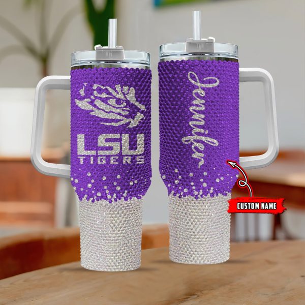 LSU Tigers NCAA Custom Stanley Quencher 30oz-40oz Stainless Steel Tumbler Hot And Cold Tumbler