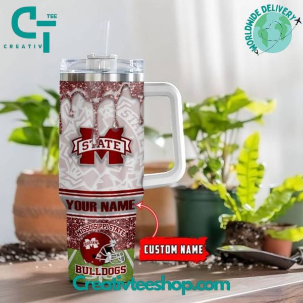Mississippi State Bulldogs NCAA Custom Stanley Quencher 30oz-40oz Stainless Steel Tumbler Hot And Cold Tumbler