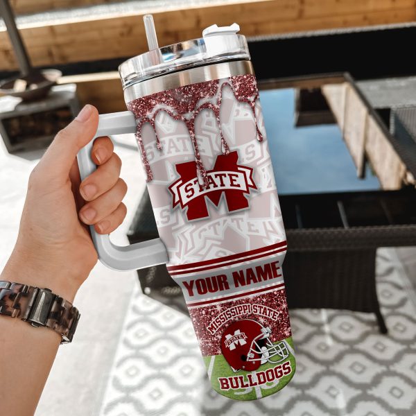 Mississippi State Bulldogs NCAA Custom Stanley Quencher 30oz-40oz Stainless Steel Tumbler Hot And Cold Tumbler - Image 2