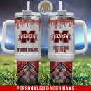 Mississippi State Bulldogs Glitter NCAA Custom Stanley Quencher 30oz-40oz Stainless Steel Tumbler Hot And Cold Tumbler
