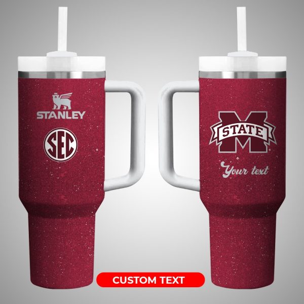 Mississippi State Bulldogs NCAA Custom Stanley Quencher 30oz-40oz Stainless Steel