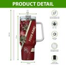 Oklahoma Sooners NCAA Custom Stanley Quencher 30oz-40oz Stainless Steel Tumbler Hot And Cold Tumbler