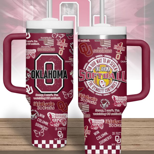 Oklahoma Sooners basketball NCAA Custom Stanley Quencher 30oz-40oz Stainless Steel Tumbler Hot And Cold Tumbler