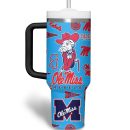 Ole Miss Rebels NCAA Custom Stanley Quencher 30oz-40oz Stainless Steel Tumbler Hot And Cold Tumbler