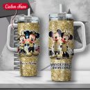 NCAA Vanderbilt Commodores Mickey And Minnie Couple Custom Stanley Quencher 30oz-40oz Stainless Steel Tumbler Hot And Cold Tumbler