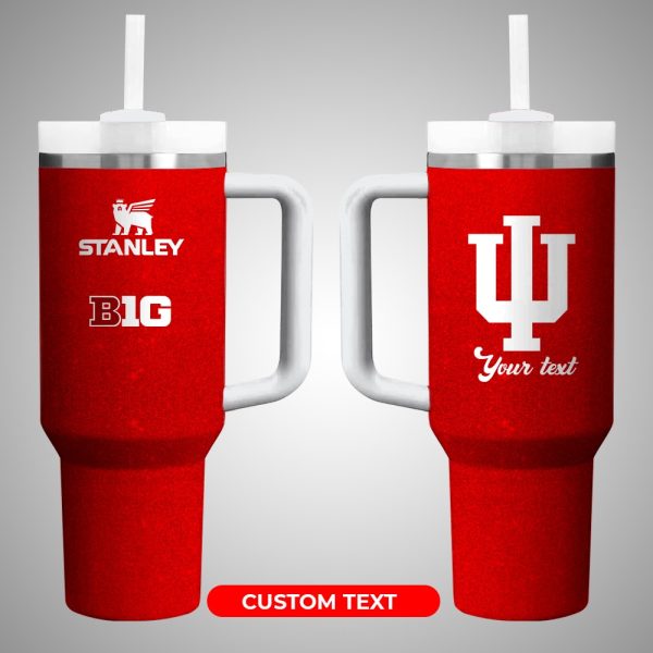 Indiana Hoosiers NCAA Custom Stanley Quencher 30oz-40oz Stainless Steel