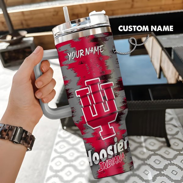 Indiana Hoosiers NCAA Custom Stanley Quencher 30oz-40oz Stainless Steel Tumbler Hot And Cold Tumbler