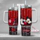 Indiana Hoosiers NCAA Mickey Mouse Custom Stanley Quencher 30oz-40oz Stainless Steel Tumbler Hot And Cold Tumbler