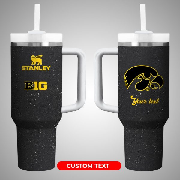 Iowa Hawkeyes NCAA Custom Stanley Quencher 30oz-40oz Stainless Steel