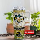 Iowa Hawkeyes NCAA Mickey Mouse Glitter Custom Stanley Quencher 30oz-40oz Stainless Steel Tumbler Hot And Cold Tumbler