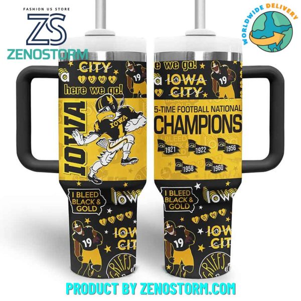 Iowa Hawkeyes NCAA Custom Stanley Quencher 30oz-40oz Stainless Steel Tumbler Hot And Cold Tumbler - Image 2