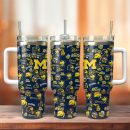 Michigan Wolverines NCAA Sports Custom Stanley Quencher 30oz-40oz Stainless Steel Tumbler Hot And Cold Tumbler