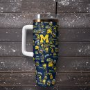 Michigan Wolverines NCAA Sports Custom Stanley Quencher 30oz-40oz Stainless Steel Tumbler Hot And Cold Tumbler