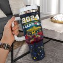 Michigan Wolverines NCAA Custom Stanley Quencher 30oz-40oz Stainless Steel Tumbler Hot And Cold Tumbler
