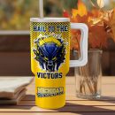 Michigan Wolverines football NCAA Custom Stanley Quencher 30oz-40oz Stainless Steel