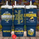 Michigan Wolverines NCAA Custom Stanley Quencher 30oz-40oz Stainless Steel Tumbler Hot And Cold Tumbler