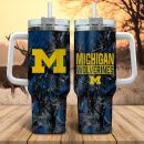 Michigan Wolverines NCAA Hunting Custom Stanley Quencher 30oz-40oz Stainless Steel Tumbler Hot And Cold Tumbler