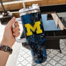 Michigan Wolverines NCAA Hunting Custom Stanley Quencher 30oz-40oz Stainless Steel Tumbler Hot And Cold Tumbler
