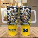 Michigan Wolverines College Football Playoff 2023 National Champions NCAA Custom Stanley Quencher 30oz-40oz Stainless Steel Tumbler Hot And Cold Tumbler