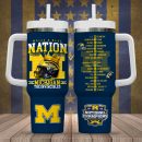 Michigan Wolverines Football NCAA Custom Stanley Quencher 30oz-40oz Stainless Steel Tumbler Hot And Cold Tumbler