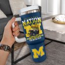 Michigan Wolverines Football NCAA Custom Stanley Quencher 30oz-40oz Stainless Steel Tumbler Hot And Cold Tumbler