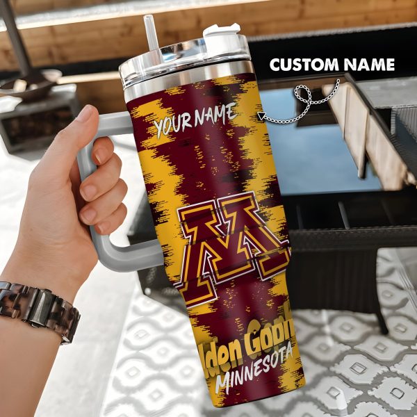 Minnesota Golden Gophers NCAA Custom Stanley Quencher 30oz-40oz Stainless Steel Tumbler Hot And Cold Tumbler