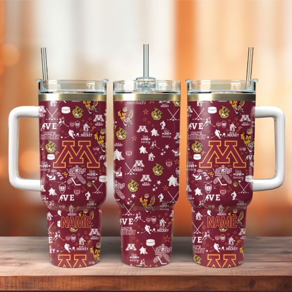 Minnesota Golden Gophers Ice Hockey NHL Sport Custom Stanley Quencher 30oz-40oz Stainless Steel Tumbler Hot And Cold Tumbler